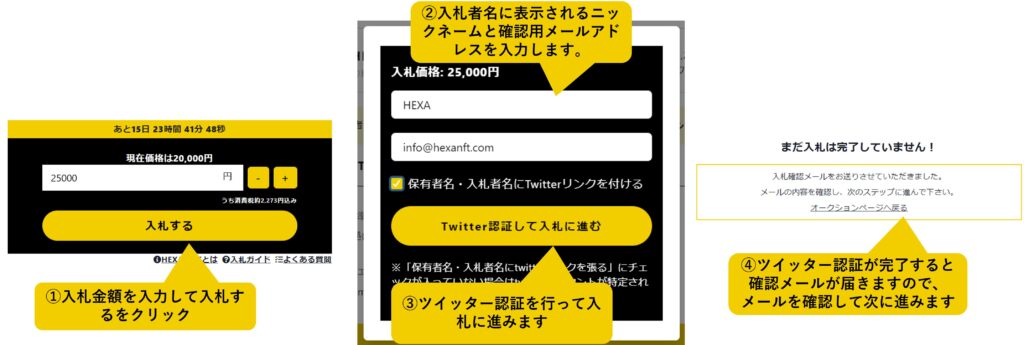 円オークションの入札方法